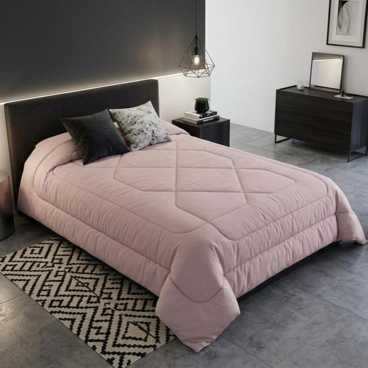 Acolchado Red Flex 2 Plazas Sommier – Máximo abrigo y cobertura - ROSADO 