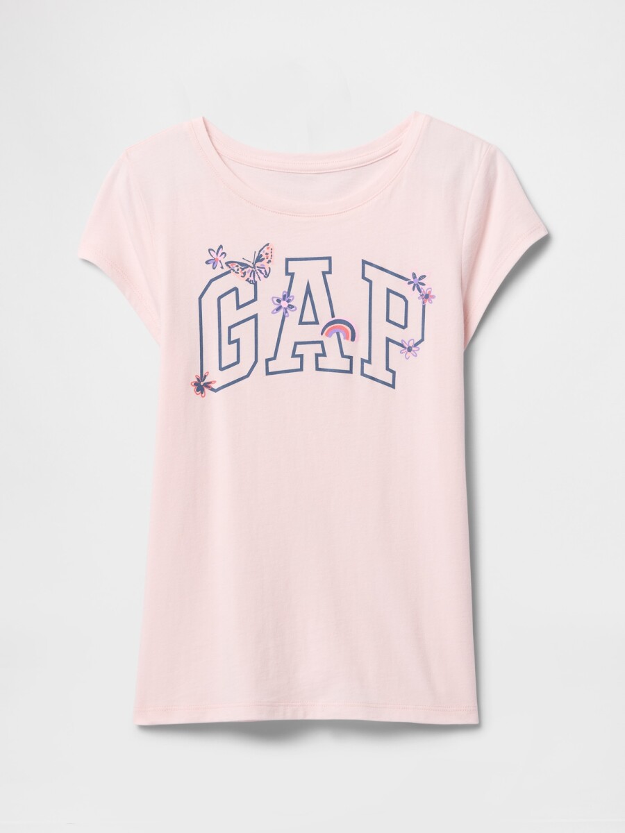 Remera Logo Gap Niña - Cherry Blossom 