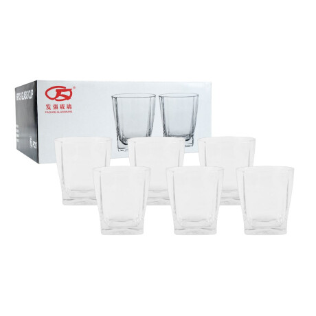 Set de 6 vasos de vidrio Set de 6 vasos de vidrio
