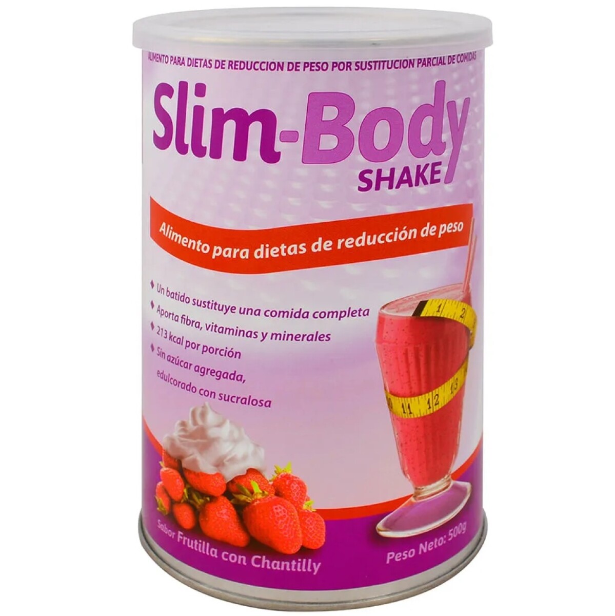 Slim Body Shake Batido Adelgazante 500g - Frutilla con Chantilly 