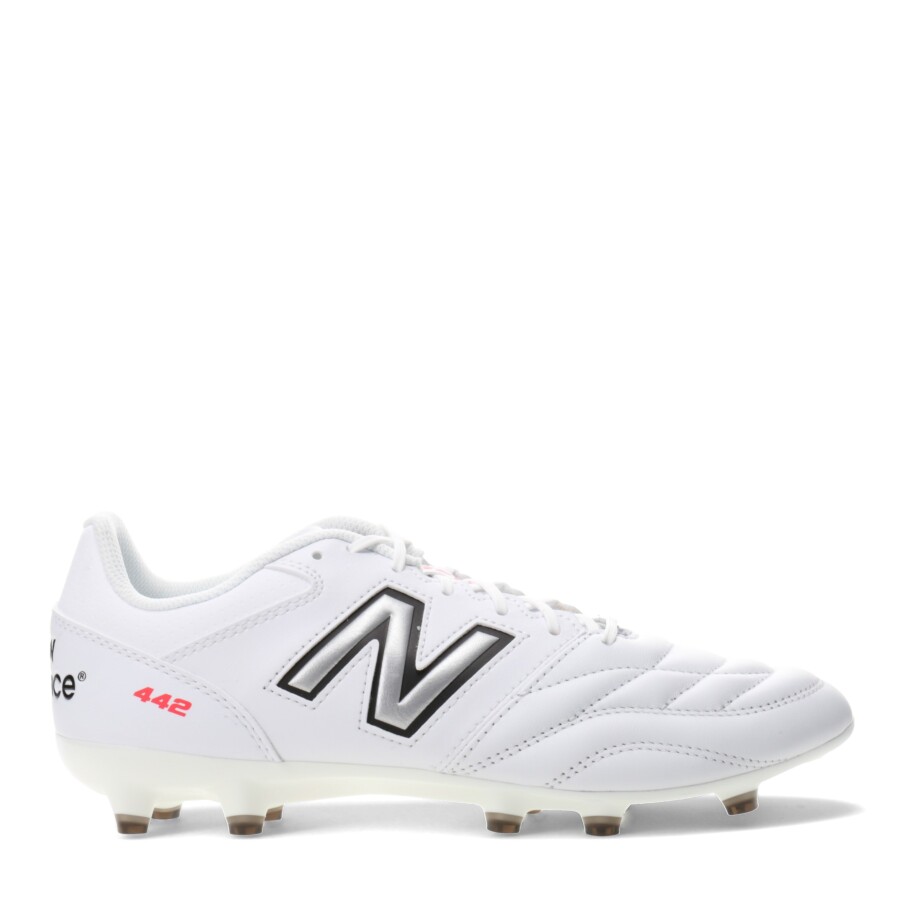 Championes de Hombre New Balance Fútbol 11 442 V2 TEAM FG Blanco - Negro - Plateado