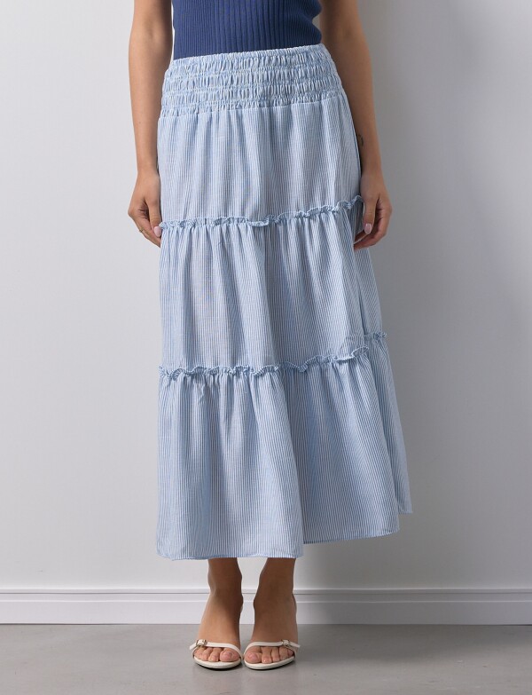 Falda Pull On Lineas CELESTE