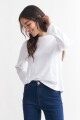 Remera manga larga básica BLANCO