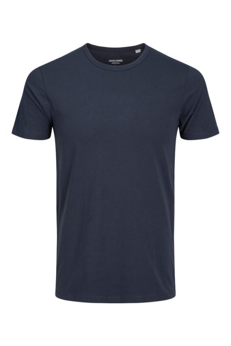 Camiseta Básica Regular Fit De Algodón Y Lycra Navy Blue