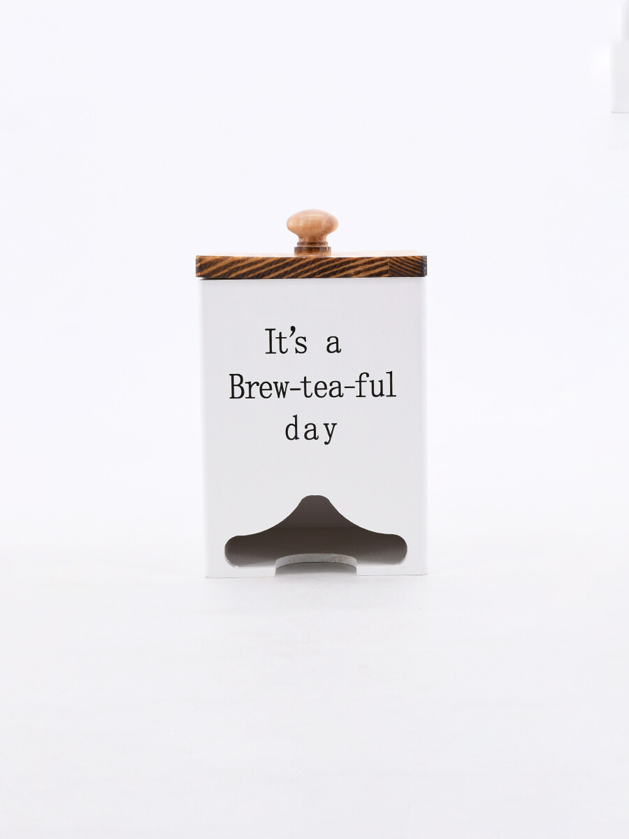 RECIPIENTE PARA SOBRE DE TÉ - BLANCO 