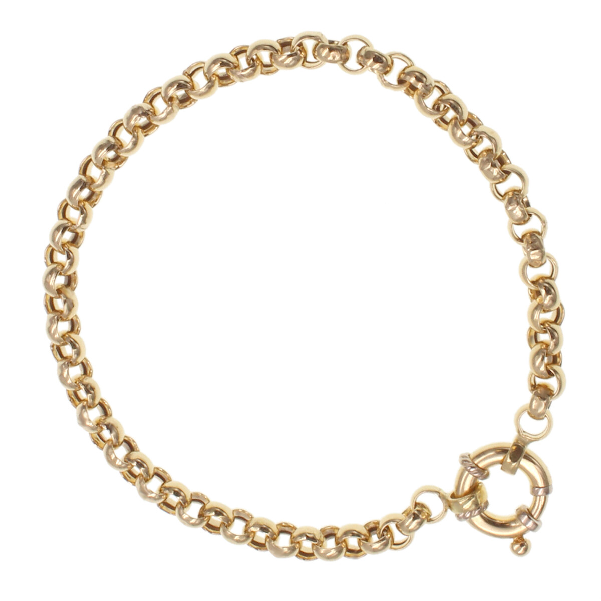 Pulsera Rolo chica de oro amarillo 18K- 5.7gr 