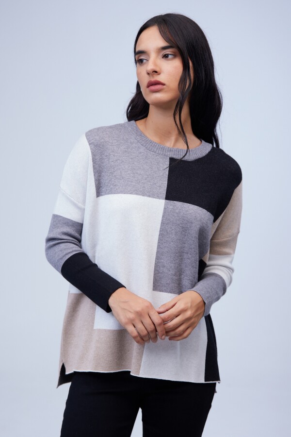 Buzo Colorblock GRIS/MULTI