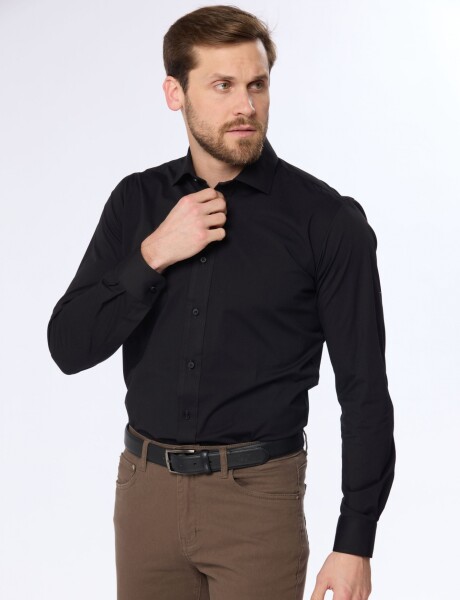 CAMISA ENTALLADA Negro