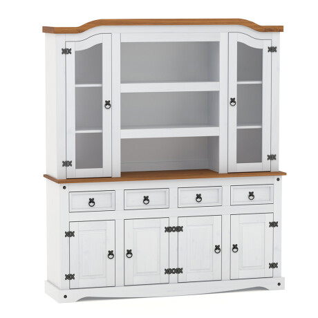 Modular Cristalero 6P4C Línea Naturale Blanco/Roble