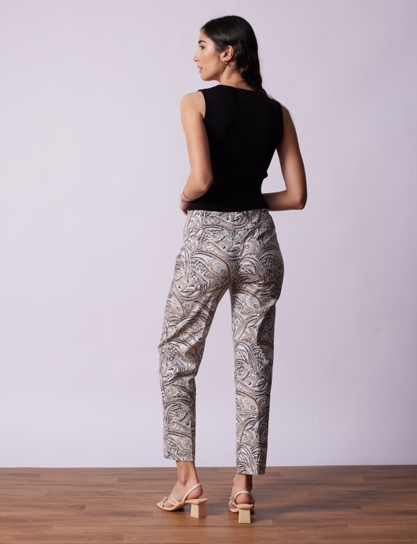 Pantalon Print MULTI/MARRON