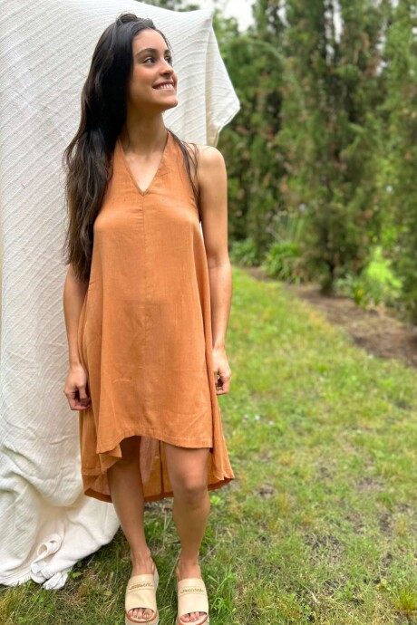 Vestido Tallo Camel