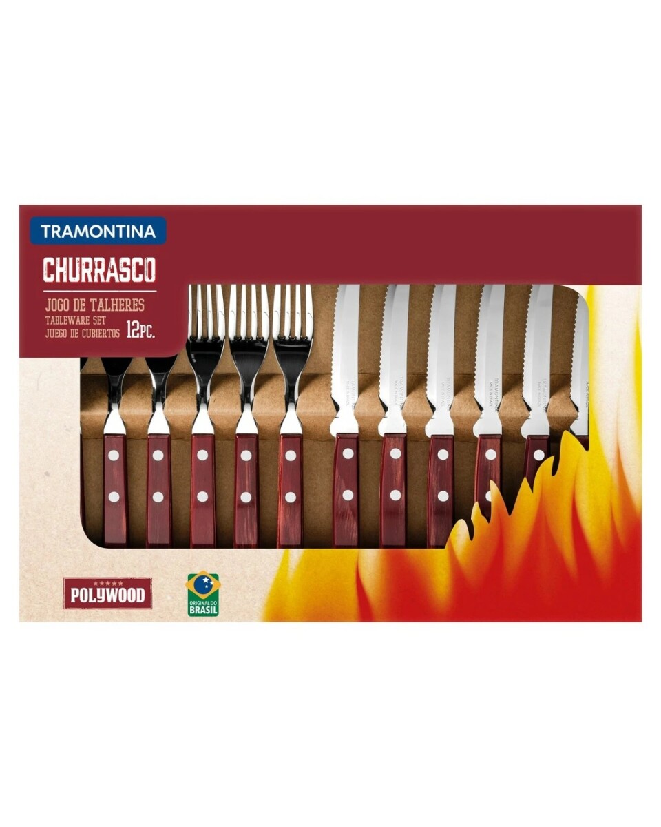 Juego de Cubiertos Polywood Tramontina de 12 Piezas 