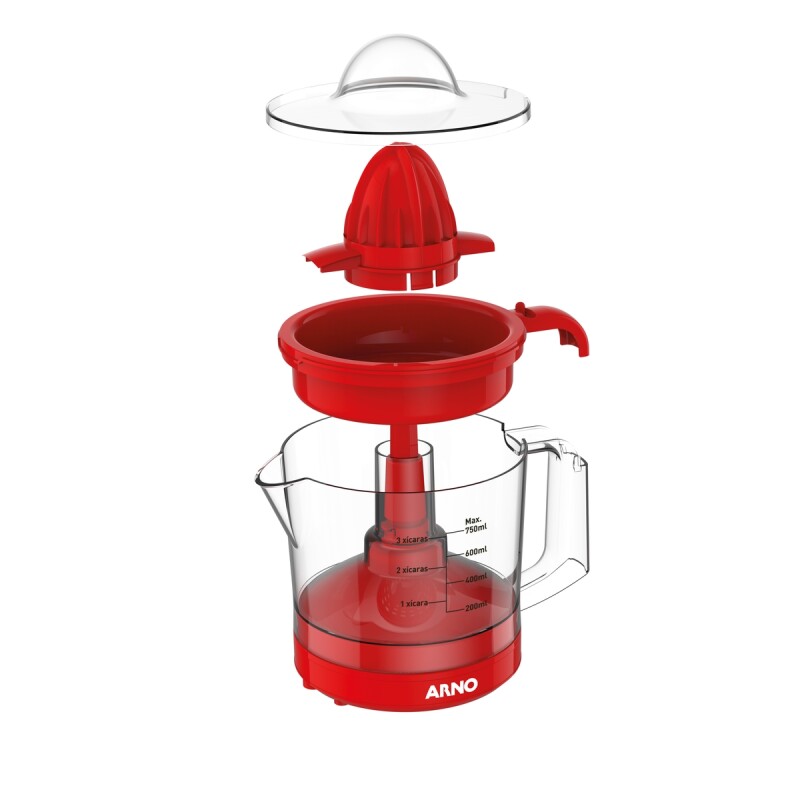 Exprimidor Arno Citrus Press | Capacidad de 0,75Lts. | Funcionamiento Automático | Color rojo. Exprimidor Arno Citrus Press | Capacidad de 0,75Lts. | Funcionamiento Automático | Color rojo.