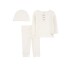 Primera Muda Carters tres piezas Remera botones Blanca Elefante
