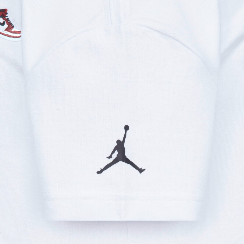 Camiseta Aj1 Patch S/S Tee de Niño Blanco