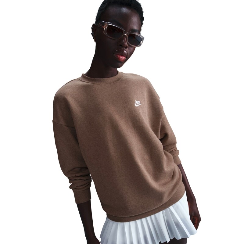 Jacket Club Felpa Loose Media larga de Mujer Chocolate