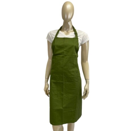 Delantal básico con peto y ajustes Verde militar