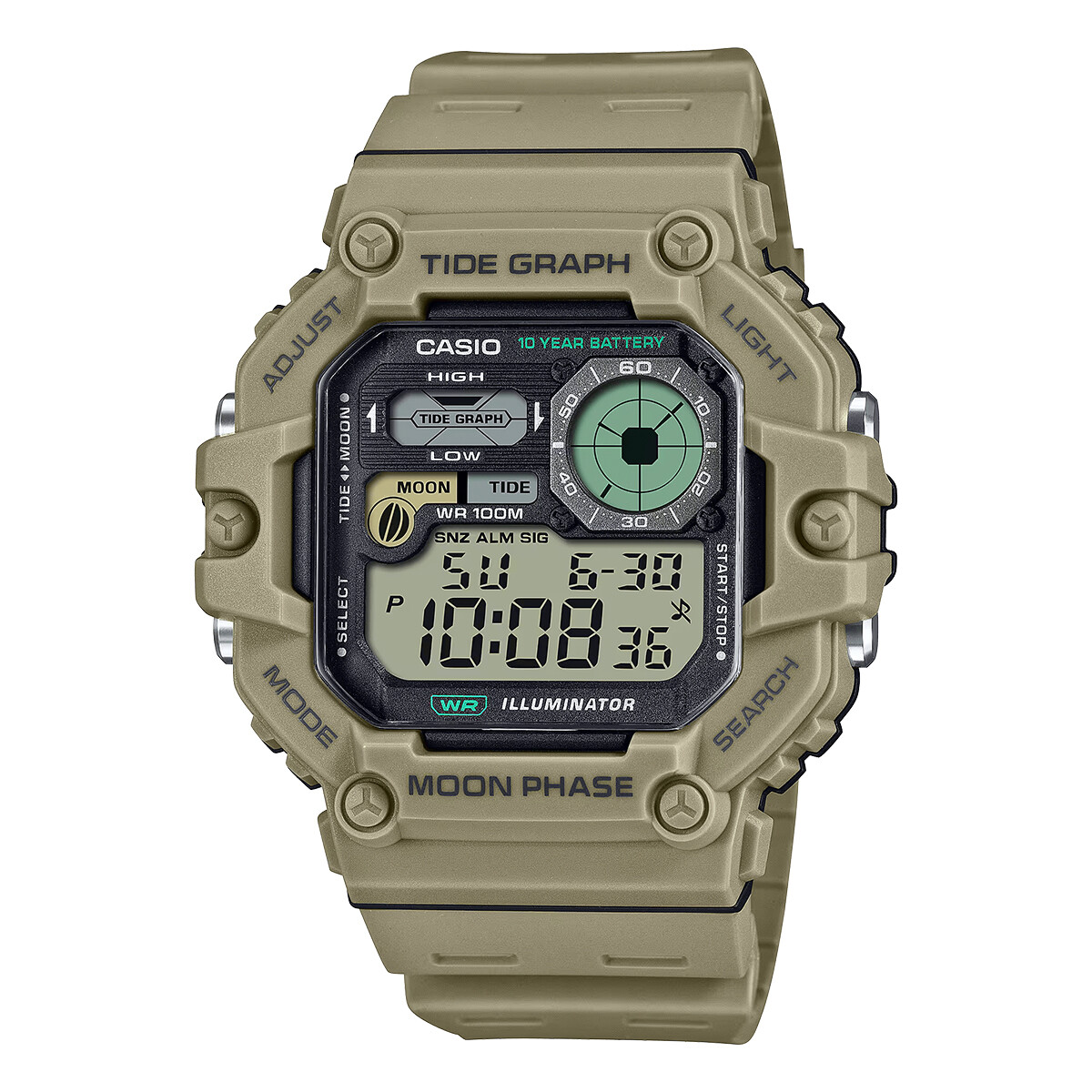Reloj CASIO WS1700H-5AVDF Resina Beige Esfera 48mm 