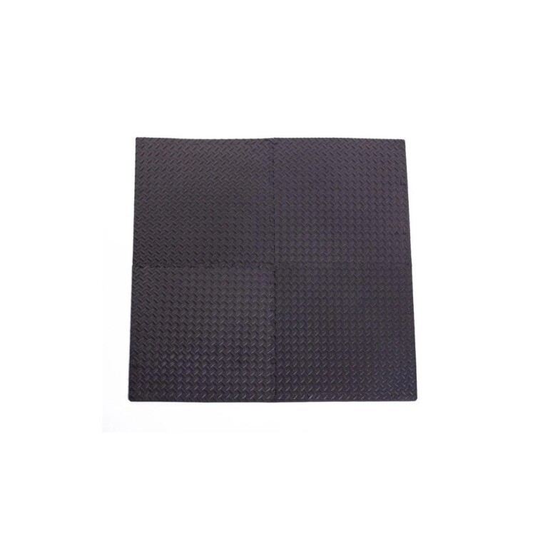 ALFOMBRA PISO GOMA EVA 60X60X1,2CM X 4UNDS NEGRO