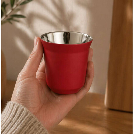 Taza pocillo de acero doble pared - 160ml Rojo