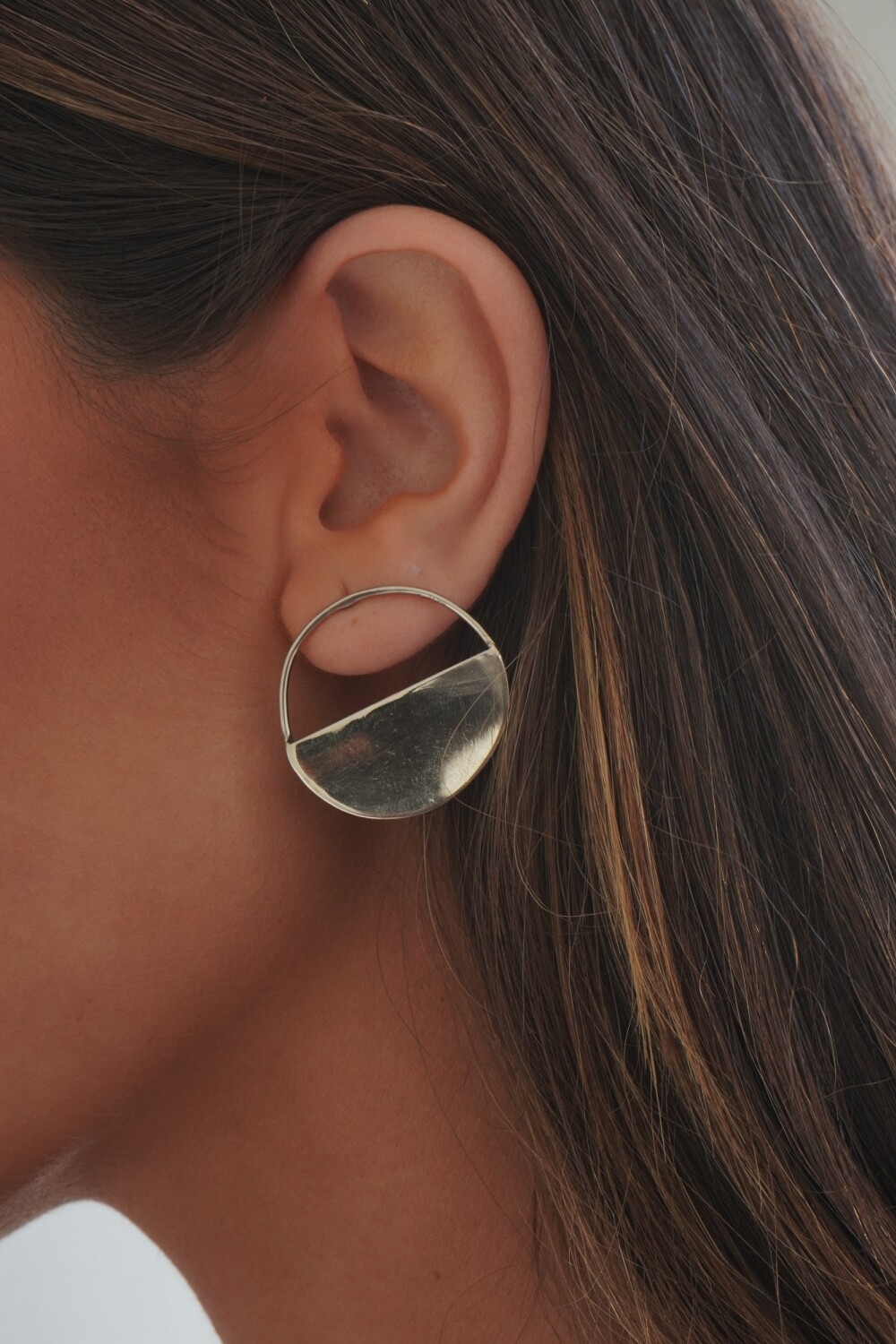 Medio Círculo Earrings Mini Alpaca