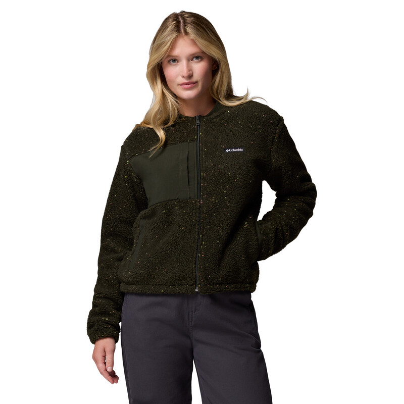 Campera Stellar Path Fleece Bomber Mujer Greenscape