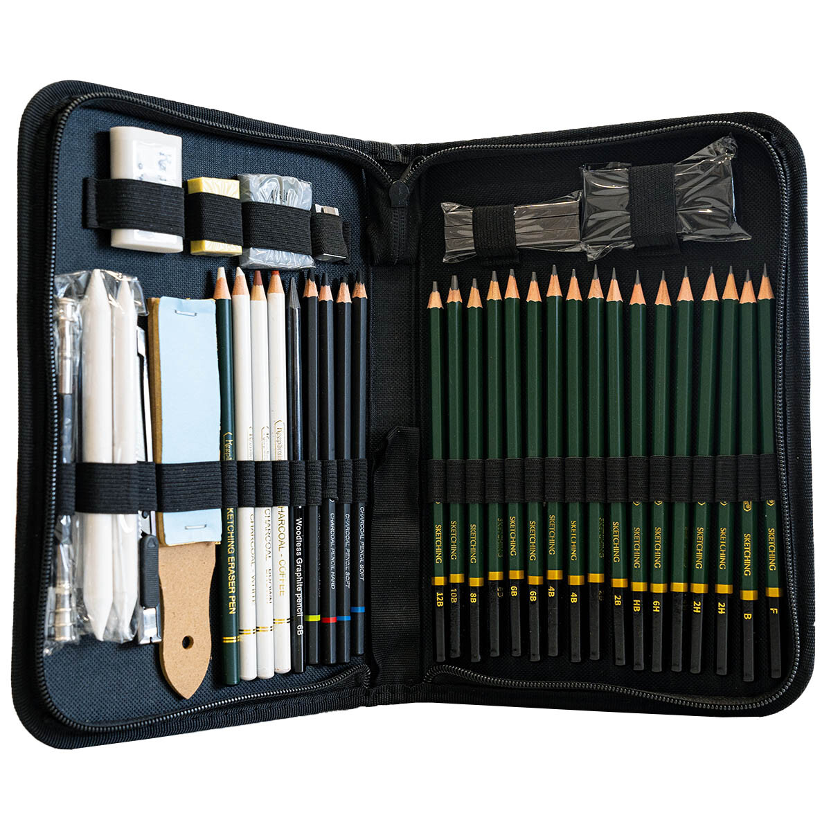 Set Dibujo 42pcs Lápices C/estuche + Acc Arte Sketch - Esc007003 