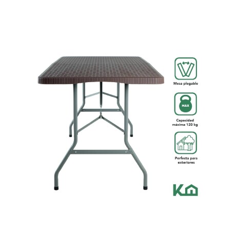 Mesa plegable plástico portátil 1.8m Eventos Jardín Exterior Mesa plegable plástico portátil 1.8m Eventos Jardín Exterior