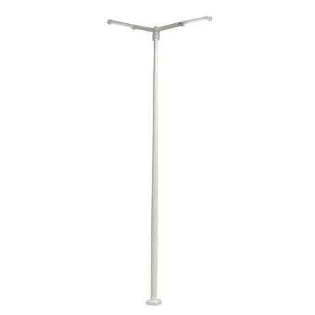 Columna 9mt con dos Brazos Blanca Columna 9mt con dos Brazos Blanca