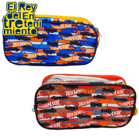 Cartuchera Hot Wheels Original Doble Cierre Escolar 1