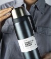 Termo 1Lt. Premium Manija Rigida Azul Metalizado