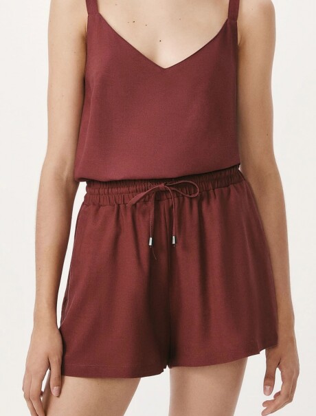 SHORT DE LINHO ROJO
