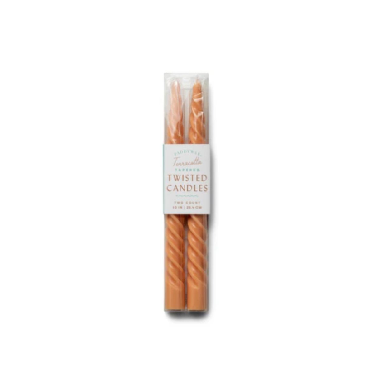 Set x2 velas twisted - Terracota 