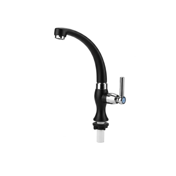 PICO UNITARIO MESADA NEGRO CROMADO PALITO PORTO Pico Unitario Mesada Negro Cromado Palito Porto