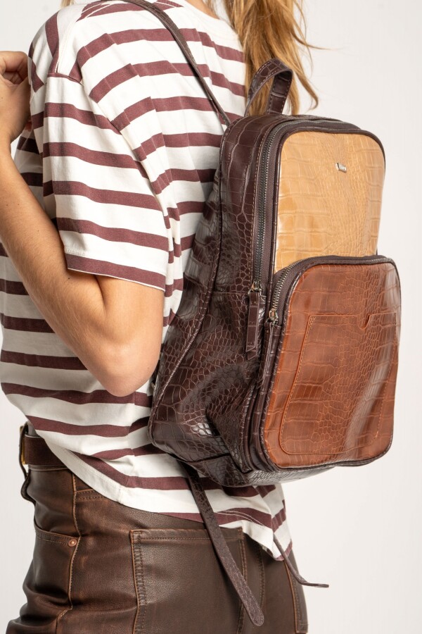 Mochila Maxi Notebook Marrón