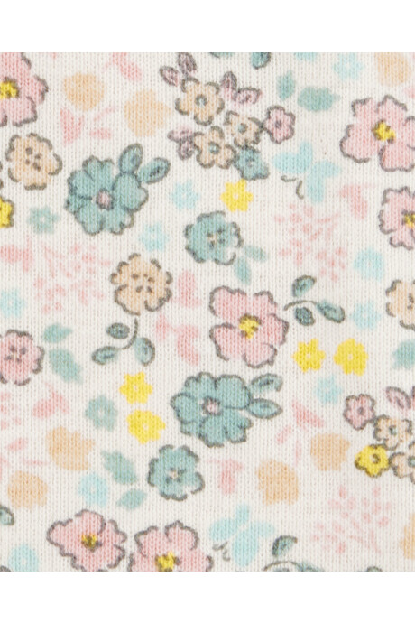 Pack cinco bodies de algodón, diseño floral Sin color