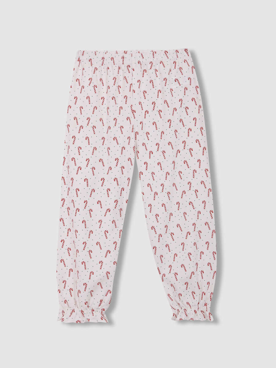 Pijama Estampado Elefantitos Blanco Roto