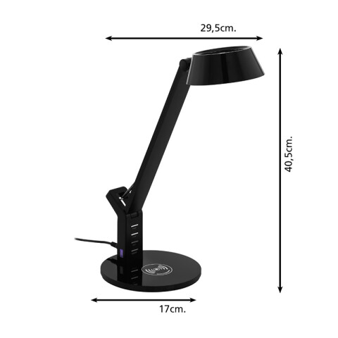 Portátil escritorio LED negro 4,8W CCT BANDERALO EG0590