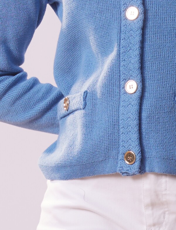 Cardigan Algodón CELESTE
