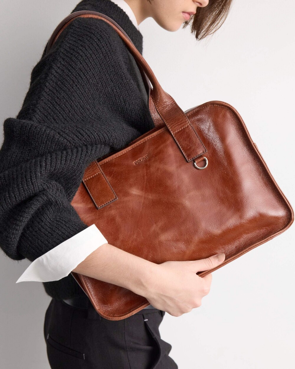 Bolso Capri en cuero arrugado Cuoio