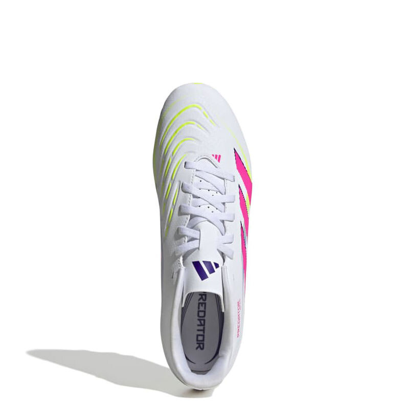 Championes de Fútbol 11 Unisex Adidas Predator Club FG/MG Blanco - Rosado - Amarillo Lima