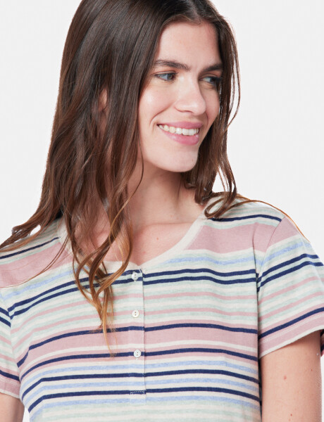 REMERA RAYADA Beige