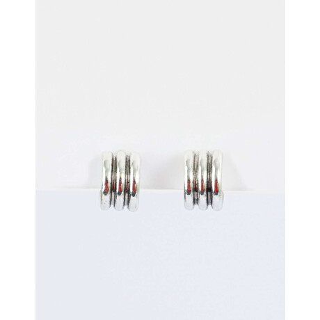 Argollas Bañadas En Plata Plateado