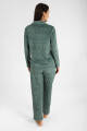 Pijama americano ribb velour Verde petroleo