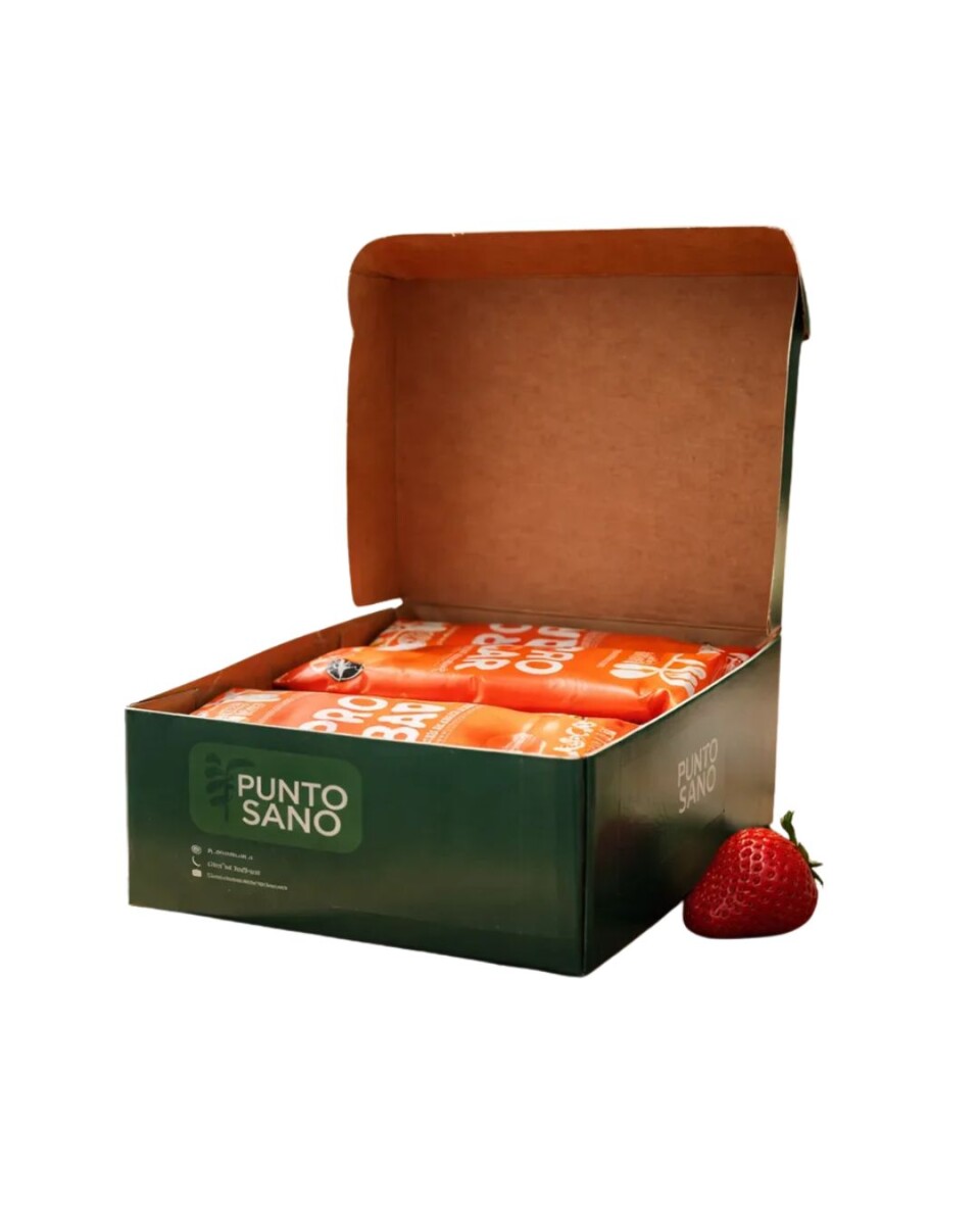 Barra de Proteína 45gr Caja x16 Punto Sano - Frutilla 