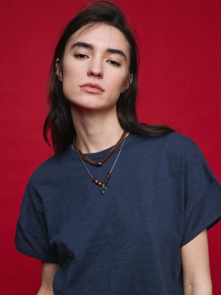 T-SHIRT D.CASSIN JANA M.C BASICA AZUL