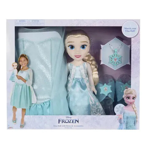 Muñeca Frozen Elsa Con Vestido Y Accesorios Disney 51582 MUÑECA FROZEN ELSA C/VESTIDO 51582