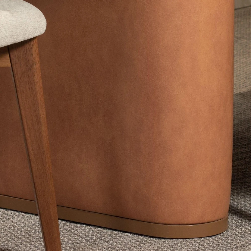 Mesa De Comedor Lintz - 184 - Linea Mónaco Blanco/Marrón