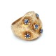 Anillo en oro 18k y zafiros. Anillo en oro 18k y zafiros.