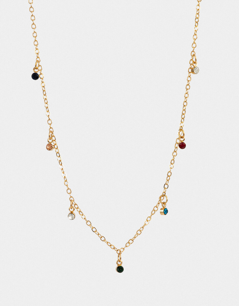 Collar Corto Con Strass 